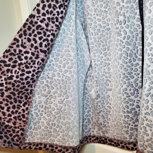Torrid Knit Crepe Drape Blazer Sz 3X Animal Print Open Front 3/4 Sleeve - Picture 7 of 12